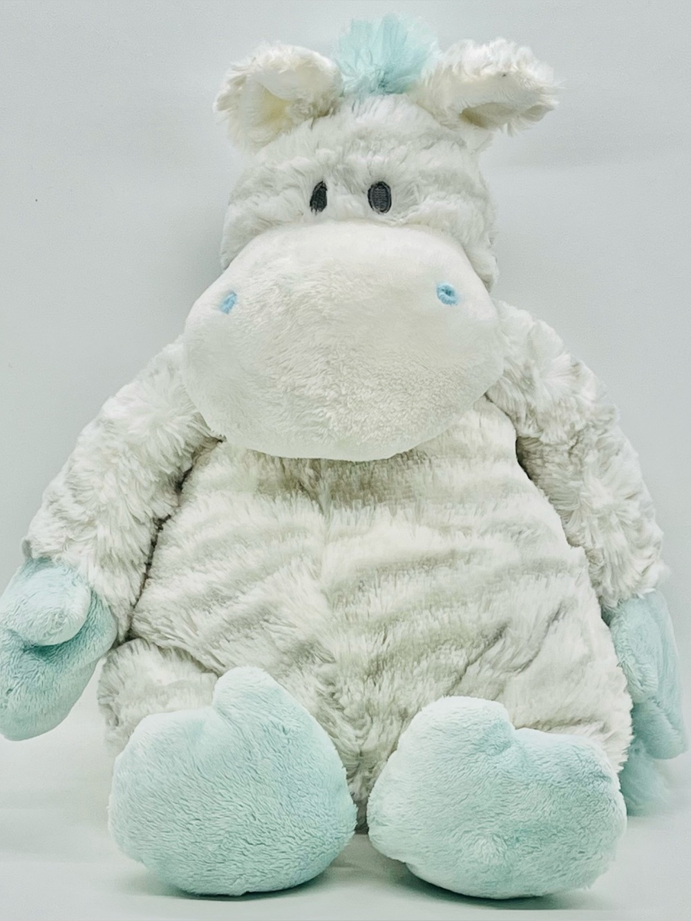 Demdaco Nat & Jules Carissa Zebra Plush Stuffed Animal Baby Toddler Lovey 14”
